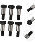 Hex Shoulder Bolts Set 6 Steel Screws For Door Handles Home Repair Kit Heavy Duty Rustproof Carbon Steel Hardware Easy Install