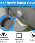 Heavy Duty Drain Valve Cap Replacement For Bestway And Coleman Above Ground Pools 2 Pack Gray P01006 Compatible Durable Engineering Plastic Valve Cover For Leak Free Maintenance And Easy Pool System Upkeep