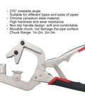 Heavy Duty C Clamp Locking Pliers With 270 Degree Rotatable Jaws For Welding Projects Chrome Steel Construction close-up view