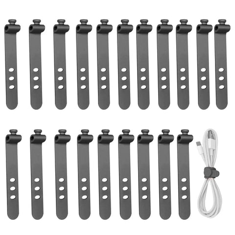 Heavy Duty Reusable Cable Ties And Premium Wire Organizer Straps For Instant Cord Sorting, black straps, durable material, neat organization.