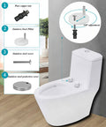 Premium Thickened V Shape Soft Close Toilet Seat Covers The Lid With Silent Damping Hinges And Grippy Rubber Bumpers with installation parts shown.