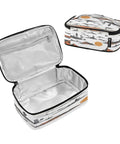 Western Desert Inspired Insulated Lunch Bag With Leakproof Cooler, open view showing inner aluminum lining and zippered mesh pocket