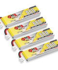 Crazy Light 660mAh 1S LiPo Battery Pack For Tiny FPV Drones Four Pack 3.8V LiHV 90C 180C With JST PH Connectors displayed