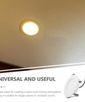 ROMISBABA 10 Pcs White LED Recessed Downlight Retrofit with Metal Housing, warm lighting flush mount ceiling light.