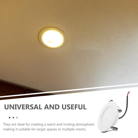 ROMISBABA 10 Pcs White LED Recessed Downlight Retrofit with Metal Housing, warm lighting flush mount ceiling light.