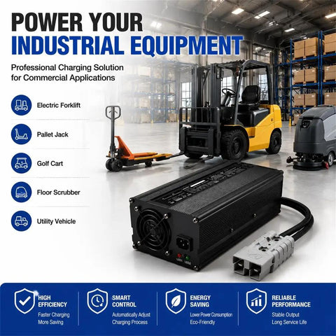 Reliable 36V Forklift Battery Charger 20A Fast Trickle Charge works great for electrical equipment in a warehouse.