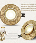 12 Pack 7W LED Brass Recessed Downlights Dimmable Vintage Retro Ceiling Spotlights in polished all-copper design.