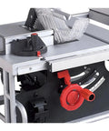 Ultra Heavy Duty 10 Inch Table Saw Featuring A Rock Solid 1600 Watt Motor, Precision Circular Cutter For Flawless Panel Trimming And Killer Diy Workshop Woodworking Tasks control knobs and measurement guide close-up