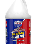 Heavy Duty 85W-140 SAE Gear Lubricant One Gallon Jug labeled for trans and diff use, designed for heavy-duty applications.
