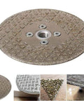 Grinding Wheel Cutting Disc For Porcelain Tile Granite Marble Diamond Coated Wet Or Dry Cutting with close-up details