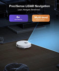Robot Vacuum And Mop With 10,000 Pa Suction, 70 Day Self-Emptying Dock, Sonic Mopping, Auto Mop Lifting, showing mapping feature