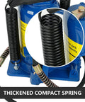 Thickened compact spring on Heavy Duty 20 Ton Pneumatic Air Hydraulic Bottle Jack With Manual Hand Pump For Auto And Truck Repair Lift
