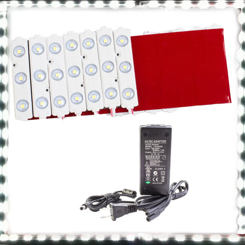 Crazy Bright 24V White LED Module Light Kit With Z3030 Injection, Includes UL 24V Power Supply, 60ft Cable displayed