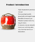 Vintage ceramic rice jar with floral design, high-temp porcelain storage for rice, flour, and coffee. Keep Your Kitchen Vibes On Point With This Vintage Ceramic Rice Jar Acting As Solid Porcelain Storage Tub For Flour Coffee Beans And Bulk Cereal With A Tight Snap Lid.