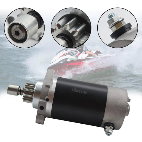 Starter Motor For Yamaha Outboard Engines 30HP 40HP 50HP Compatible With 6J4-81800-00 6J4-81800-01-00 OEM Replacement
