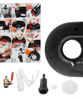 Heavy Duty Angle Grinder Shield Set With Water Pump Compatibility, steel and copper components, installation steps visible