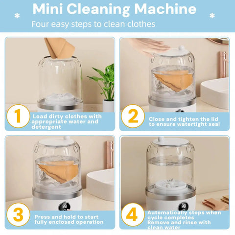 Instructions for Slick Portable Mini Washing Machine With Digital Touch Controls And Usb Rechargeable Design Perfect For Underwear Socks And Delicates In Dorms Or Rvs Is A Straight Up Game Changer.