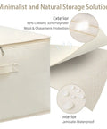 Heavy Duty Cotton Storage Bags With Clear Window And Sturdy Zipper 75L showing material layers and waterproof feature
