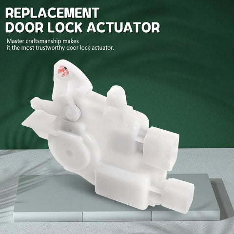 Door Lock Actuator Motor Front Left Driver Side Replacement For 2003-2007 Honda Accord, 2006-2014 Honda Ridgeline, And 2004-2008 Acura TSX TL With OEM Numbers 72155-SDA-A01, 72155SDAA01, 746-367 Plug And Play white plastic actuator on display