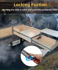 Pair Of Heavy Duty Locking Drawer Slides With Full Extension And Ball Bearing System Ultra Smooth Quiet Glide Silent Close Wide Fit Rust Resistant Steel Construction For Cabinets Dressers And Home Renovations. locking drawer slides on truck drawer system, metal side-mount, full extension
