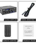 Components of BT398A Stereo Amplifier Receiver With Bluetooth USB SD FM Radio Optical And Coaxial Inputs 900W Peak Power
