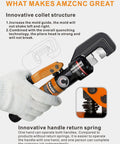 8 Ton Hydraulic Wire Rope Crimping Tool For Stainless Cable Railing Fittings, Hand Swager And Cutter Kit detail image
