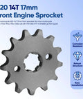 Front Engine Sprocket 420 14T 17mm Bore For 50cc To 160cc Dirt Bikes Mini Bikes Go Karts ATVs Quads And Moped Rides