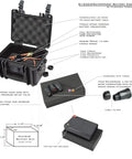 Knockout Waterproof Kayak Battery Box For Securely Housing 12V And Ah Batteries With Slick IP68 Rated Dual Two Pin Connectors