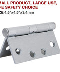 1 Pack Satin Chrome Door Hinges Four And A Half Inch By Four And A Half Inch Heavy Duty Industrial Grade Full Mortise Square Interior Exterior Hinge
