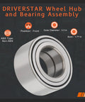 Front Wheel Hub Bearing 510034 Replacement Fits Dodge Stealth 1991 To 1996 Hyundai Azera 2012 To 2015 Santa Fe Sonata Tucson XG350 Kia Magentis Optima Sportage Mitsubishi 3000GT 1991 To 1999 Diamante 1992 To 2004 Beefed Up OEM Style Hub Assembly, close-up view.
