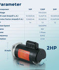 Beefy 1HP Pool Pump Motor 56Y Frame 3450 RPM CCW/CW Rotation Square Flange Replacement With 80uF/300V Capacitor diagram