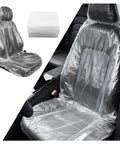 Disposable Car Seat Covers 25 Pack Portable Seat Protectors For Cars Keep Your Seats Dust Free And Clean Transparent Auto Interior Shields Easy To Use Travel Ready Mess Proof Seat Cover Kit on car seats.