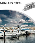 Heavy Duty Marine Door Latch Stainless Steel Cabinet Catch With Windproof Tension Spring displayed near yachts