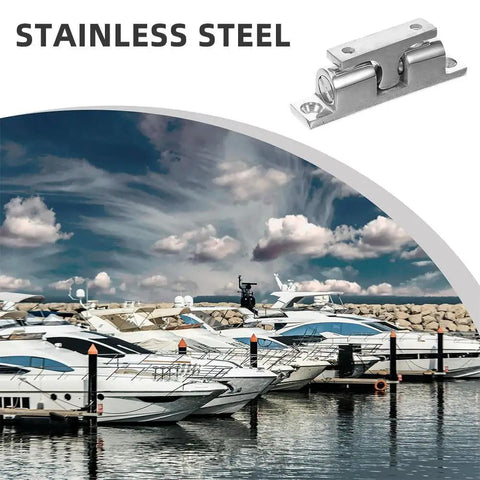 Heavy Duty Marine Door Latch Stainless Steel Cabinet Catch With Windproof Tension Spring displayed near yachts