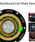 Iron Plate Pawn part for board game strategy play, surrounded by text "Reinforced Iron Plate Pawn" and a red target symbol.