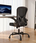 Ergonomic Mesh Desk Chair With 330Lbs Capacity, High Back Support, Flip Up Armrests, Adjustable Lumbar, Rolling Chair