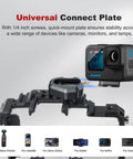 Compact Aluminum Quick Release Plate System With One Quarter Inch Screw For Camera Tripods Gimbals Monopods And Video Monitors