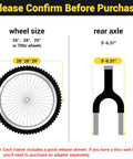 Smart Bike Trainer Stand For 26 To 29 Inch And 700C Wheels With Bluetooth 4.0 And ANT Plus Connectivity compatibility chart