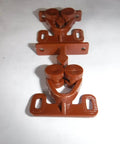 Twin Roller Nylon Door Catch for Boats and RVs, Tough As Nails Cabinet Latch With Smooth Quiet Close, brown pair on white surface