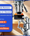 High Octane Magnetic Drill Press With Variable Speed 1400W Heavy Hitter For Rigid Metals Portable 2 Inch Bore Tool showing quick bit removal feature.