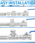 Stainless Steel 304 Pipe Fitting Nipple 1/2 NPT Male To 1/2 NPT Male, 10 Inch Length, 2 Pack installed in plumbing system