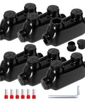 Heavy Duty Insulated Inline Splice Connector Kit For 250MCM To 6AWG Wire Aluminum To Copper Connectors With Five Sixteenth Inch Slotted Allen Hex Six Pack