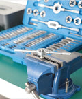 Heavy Duty Metric Tap and Die Set M2 to M18 With Case and Full Accessories, Pro Grade Cutting for External and Internal Threads