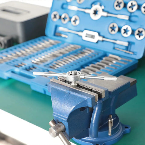 Heavy Duty Metric Tap and Die Set M2 to M18 With Case and Full Accessories, Pro Grade Cutting for External and Internal Threads