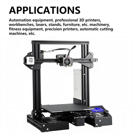 11.8 Inch European Standard T Slot Aluminum Extrusion Rail Kit, 4 Pieces, Anodized Black for 3D Printer and CNC DIY, High Strength Linear Motion Guide for Precision Builds, 3D printer frame application