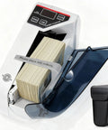 Beast Mode Fast Money Counter with UV Counterfeit Detection, counting 600 notes per minute, with compact design and portable case