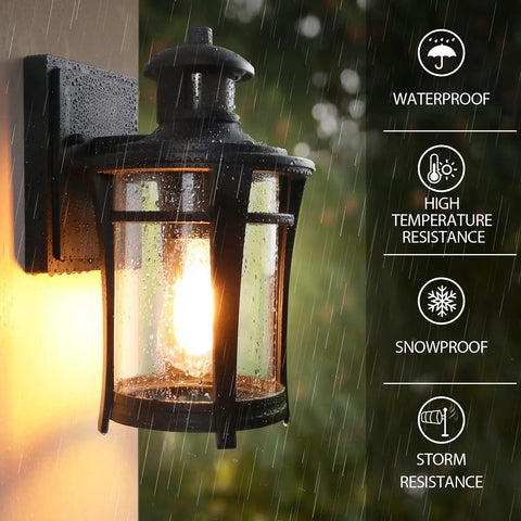 2 Pack Motion Sensor Outdoor Lights Dusk To Dawn Porch Lights With 3 Modes Exterior Wall Light Fixture Waterproof Aluminum Anti Rust Lantern For Outdoor Entryway And Garden Or Patio No Fuss Install And Daily Security