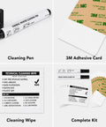 No Stress Printer Cleaning Kit For Id Card Makers Featuring Two Printhead Pens Ten Sticky Cleaning Cards And Pre Saturated Wipes To Keep Your Rig Running Tight Daily includes cleaning pen, adhesive cards, and wipes.