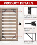 Built Tough Heavy Duty Gate Kit For Wood Fences With Self Locking Latch Fits 26 To 60 Inch Wide Gates And 72 Inch High Includes Steel Brackets For 3.6 Inch Wide Lumber Or Less Black Finish installed on wood fence gate