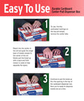 Steps to open Professional White Rags Center Pull Box 200 Sheets 11 X 10 Inches Made In USA Ultra Absorbent for painting and cleaning